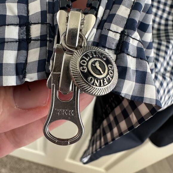 golfino germany women’s large navy check full zip golf jacket european style - Picture 16 of 16